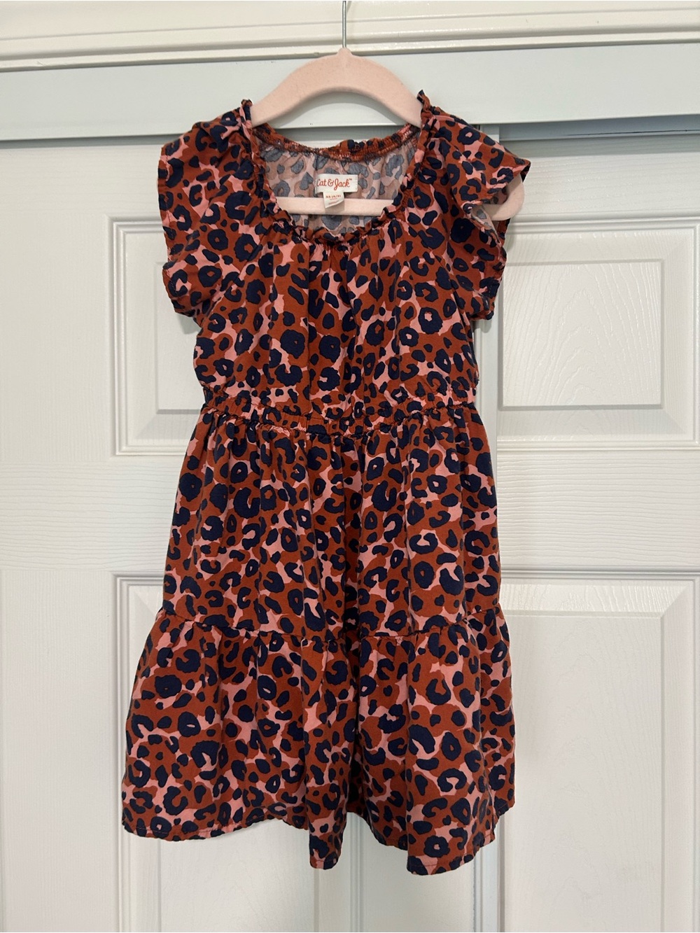 Cat & Jack Girls' Rust Leopard Print Dress